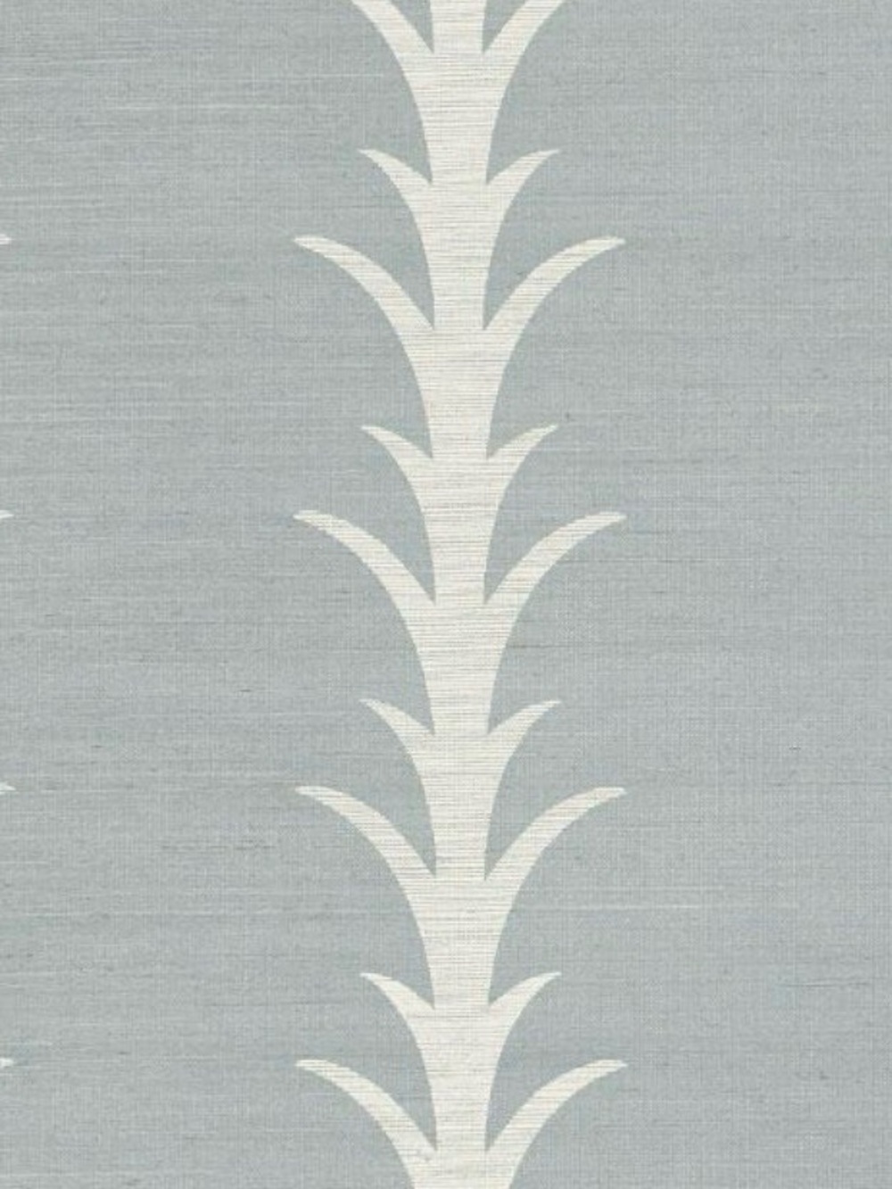 Schumacher Acanthus Stripe Sisal Wallpaper in Chambray